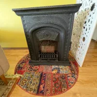 بخاری گازی چدنی طرح شومینه|بخاری، هیتر، شومینه|بروجرد, |دیوار