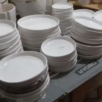 زیرگلدانی سرامیکی برای گلدان گل طبیعی