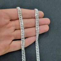 زنجیر نقره مردانه ایتالیایی کارتیه دوبل (گردنبند)