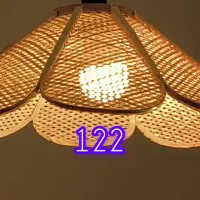 لوستر تک شاخه حصیری|لوستر و چراغ آویز|تهران, کاج|دیوار