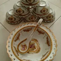 آجیل خوری هشت پارچه طلاکوب لیلی و مجنون لمونژ