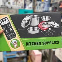 ست آشپزخانه فلزی کودک/استیل درجه یک/۱۱ تیکه