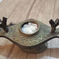 ترازو کوچک قدیمی و پی سوز برنجی|کلکسیون اشیاء عتیقه|تهران, نیروی هوایی (پیروزی)|دیوار