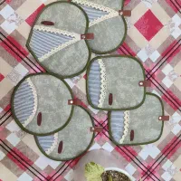 دوخت سرویس کامل عروس دمکنی دستگیره نمگیر دستکش فر|سفره، حوله، دستمال آشپزخانه|مشهد, همت آباد|دیوار