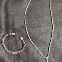 گردنبند و دستبند نقره