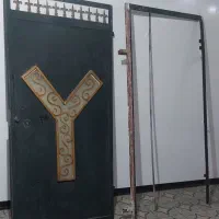 درب آهنی حیاط - نفررو - راست بازشو