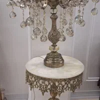 آباژور برنجی با میز برنجی