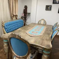 مبل کلاسیک فرانسوی همراه با غذاخوری|مبلمان خانگی و میز عسلی|لاهیجان, گلستان|دیوار