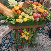 گاری میوه لوکس ومنب دار و باکس آجیل( چوبی)