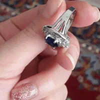 انگشتر استیل نگین آبی|بدلیجات|رشت, امین الضرب|دیوار