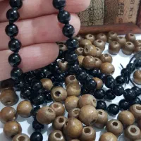 مهره چوبی و سنگ طبیعی اونیکس (عقیق سیاه) اصل|جواهرات|تهران, اقدسیه|دیوار