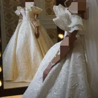 لباس عروس یقه حلزونی