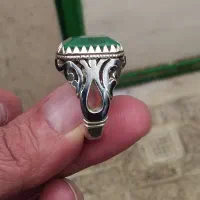 سه عدد انگشتر نقره دست ساز نگین زمرد|جواهرات|کرج, جهانشهر|دیوار