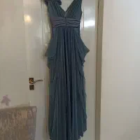 پیراهن ماکسی مجلسی جنس ساتن دالقیچ سایز یک مزونی