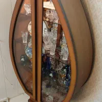 بوفه دکوری، تمام چوبی با نورپردازی داخلی|بوفه، ویترین، کنسول|بندر انزلی, شالیور|دیوار