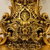 ساعت تمام چوب ورق طلا|بوفه، ویترین، کنسول|تهران, ازگل|دیوار