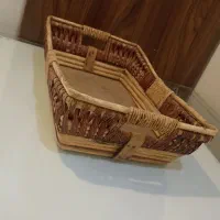 سبد چوبی حصیری