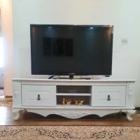 میز تلوزیون چوب رنگ سفید