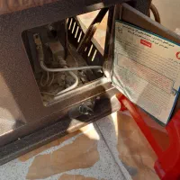 بخاری گازی طرح شومینه قهوه‌ای دودکش‌دار|بخاری، هیتر، شومینه|اهواز, زیتون کارمندی|دیوار