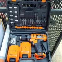 دریل شارژی 24ولت صنعتی چکشی دار با لوزام بی اس bs