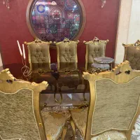 میز غذاخوری طلاکوب