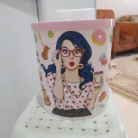 سطل اشغال کابینتی و جا مایعی صدفی