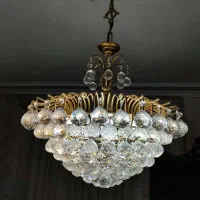 دوعدد لوستر کریستالی