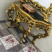 اینه کنسول ورق طلا (اصل)|بوفه، ویترین، کنسول|کاشان, بهشتی|دیوار