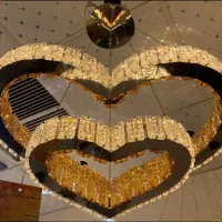 لوستر مدرن کریستالی مدل قلبی 30×50