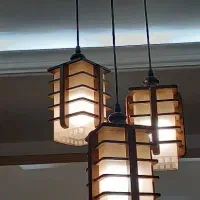 لوسترچوبی منچستر دارای آویز۳شعله