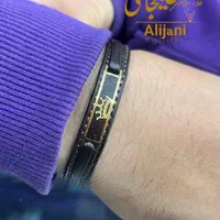 دستبند چرم طلا