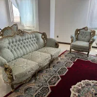 مبلمان ۷ نفره استیل و میزنهارخوری در حدنو|مبلمان خانگی و میز عسلی|تهران, شادآباد|دیوار