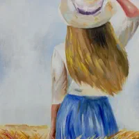 تابلو رنگ روغن دختر