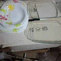 ظروف کاسه استیل. بلورشیشه ای .کاسه و بشقاب چینی