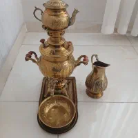 سماور و قوری و کوزه برنز اصل