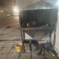 منقل کبابی با دودکش گالوانیزه