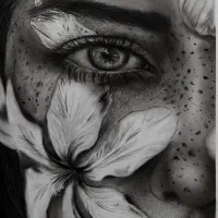 طراحی چهره سیاه قلم|تابلو، نقاشی، عکس|تهران, امیریه|دیوار