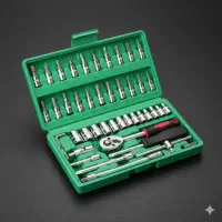 مجموعه آچار بکس ۴۵عددی SetlFixx/با دوام و همه کاره