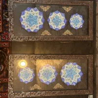 تابلو ( قاب ) میناکاری سه بشقاب|تابلو، نقاشی، عکس|مشهد, فرهنگ|دیوار