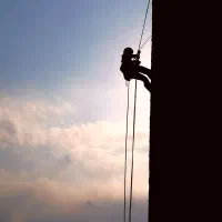 کار در ارتفاع. بند بازی. کار با طناب. عایق نما|خدمات پیشه و مهارت|گرگان, |دیوار