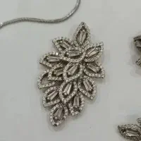 ست نقره پلاک و گوشواره