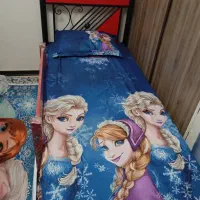 تخت تک نفره90در200نو دوتا کشو تشک رویال نو
