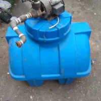 تانکر پلاستیکی همراه با پمپ آب