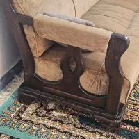 مبل ۷ نفره چوب گردو|مبلمان خانگی و میز عسلی|جغتای, |دیوار