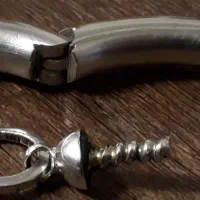 دستبند پالهنگ نقره صفوی لولا دار عتیقه موزه ای|کلکسیون اشیاء عتیقه|تهران, باغ خزانه|دیوار