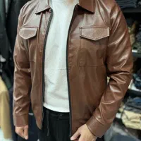 کاپشن چرم کمرکش|لباس|تبریز, |دیوار