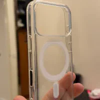 قاب ایفون ۱۷ پرو شفاف شیشه ای بسیار تمیز و نو
