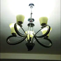 لوستر پنج شعله جفت و سه شعله تک