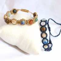 دستبند با سنگ های اصل و زیبا