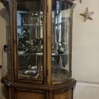 ویترین چوبی شیشه ای دوتکه